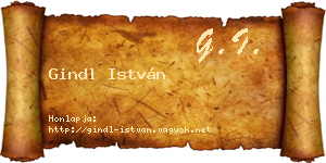 Gindl István névjegykártya